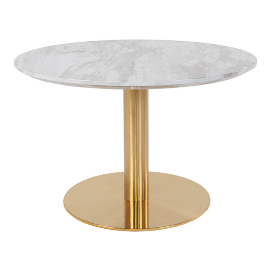 Bolzano Salontafel Wit Goud Marmerlook ø70