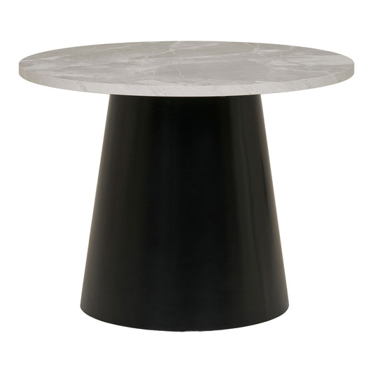 House Nordic - Brito salontafel - ronde salontafel marmerlook grijs zwart Ø60 cm als stijlvol middelpunt in woonkamer