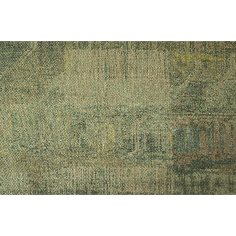 Gestructureerd patroon in verweerde tinten groen en bruin met subtiele texturen en abstracte vormen.
