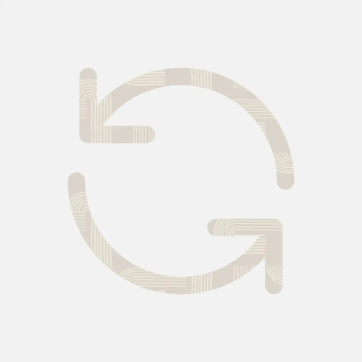 Een subtiel, lichtgekleurde vernieuwingssymbool met fijne lijntjespatronen.