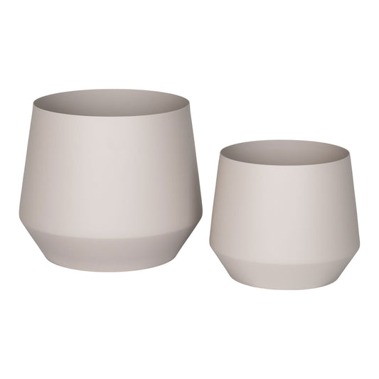 Trofa Bloempot - Bloempot, staal, zand, set van 2