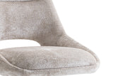 Tavero Eetkamerstoel - Beige Bouclé met Zwart Metalen Onderstel
