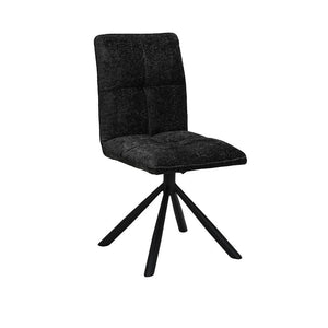 Calviro Eetkamerstoel - Draaibaar 180° in Donkergrijze Stof