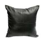 Four Leather Panel Kussenhoes Zwart 40x40