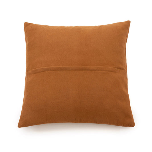 Four Panel Leather Kussenhoes Camel 40x40