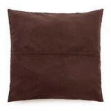 Four Panel Leather Kussenhoes Chocolade 60x60