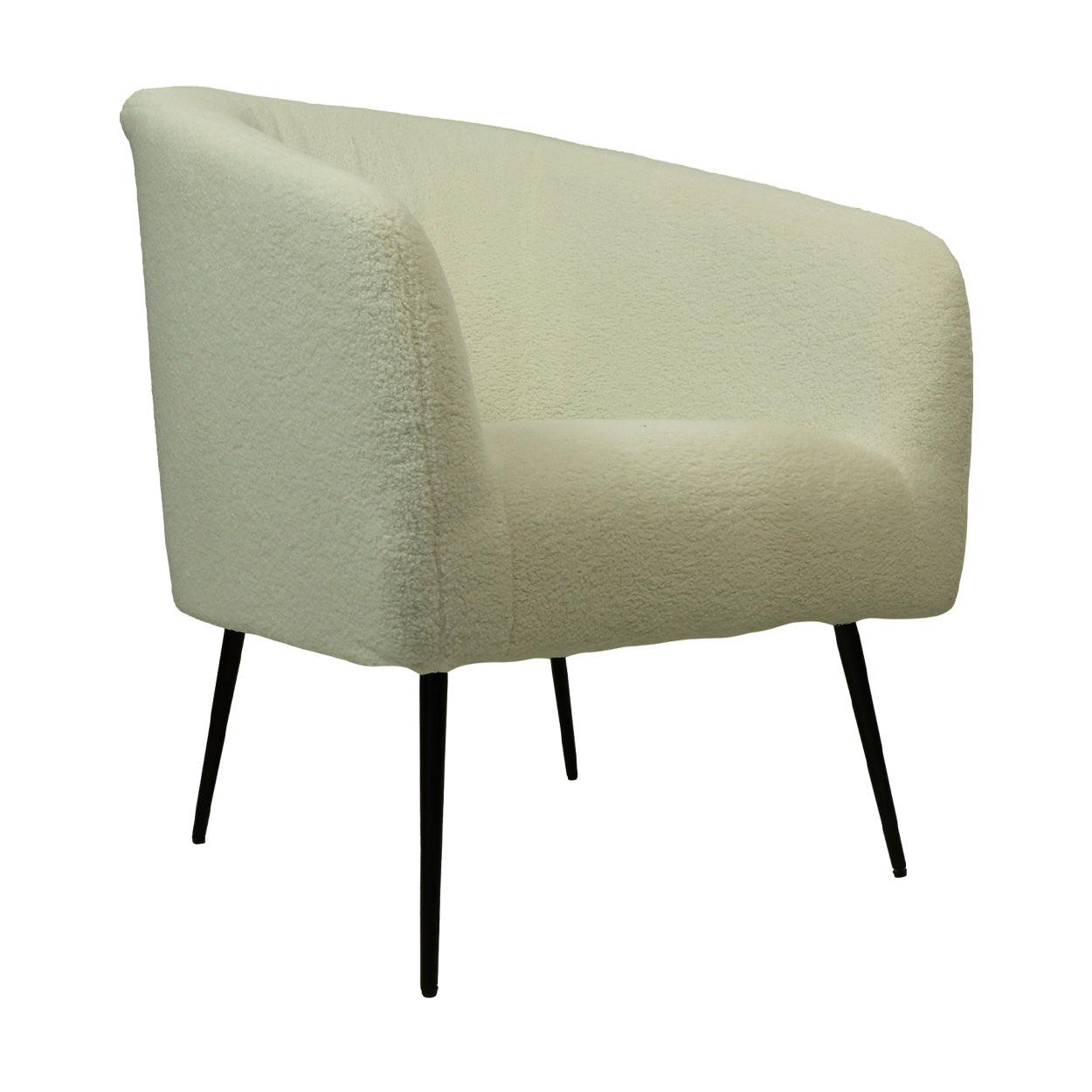 Ida Fauteuil Wit Bouclé