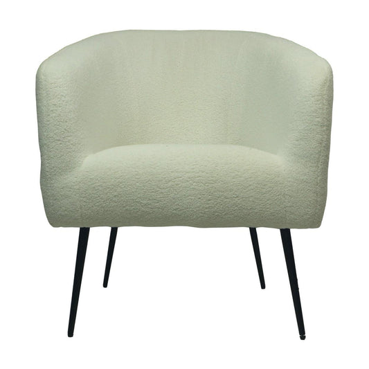 Ida Fauteuil Wit Bouclé