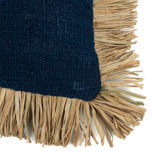 Saint Tropez Kussenhoes Blauw Naturel 30x50