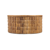 Magani Ronde Salontafel Naturel – Teak en Abaca – Ø80 cm