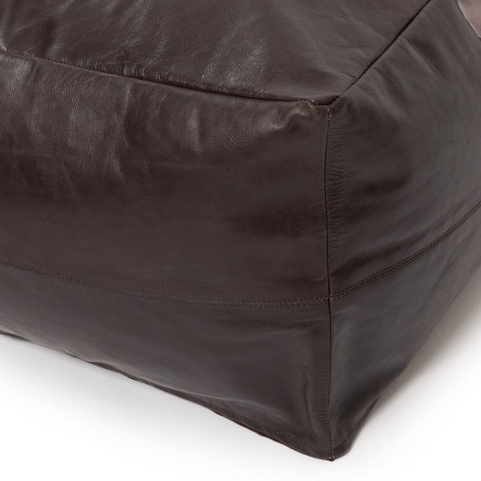 Collectors Poef Nappaleder Chocolade