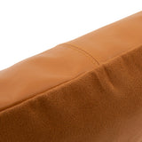 Four Panel Leather Kussenhoes Camel 40x40