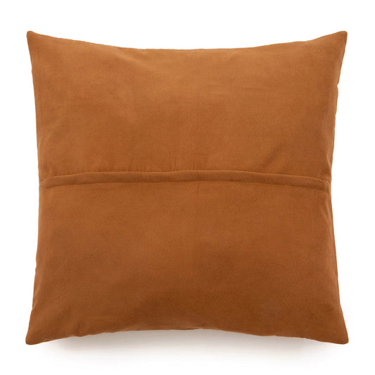 Four Panel Leather Kussenhoes Camel 60x60