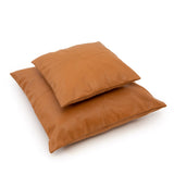 Four Panel Leather Kussenhoes Camel 60x60