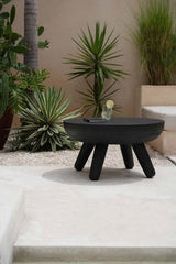 Losten Salontafel – Ronde Zwarte Salontafel Suarhout Ø78 cm
