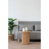 House Nordic Boavista bijzettafel met twee witte vazen voor een grijze bank en plant in een modern interieur.