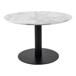 Bolzano Salontafel Wit Zwart Marmerlook ø70