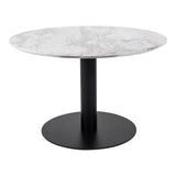 Bolzano Salontafel Wit Zwart Marmerlook ø70