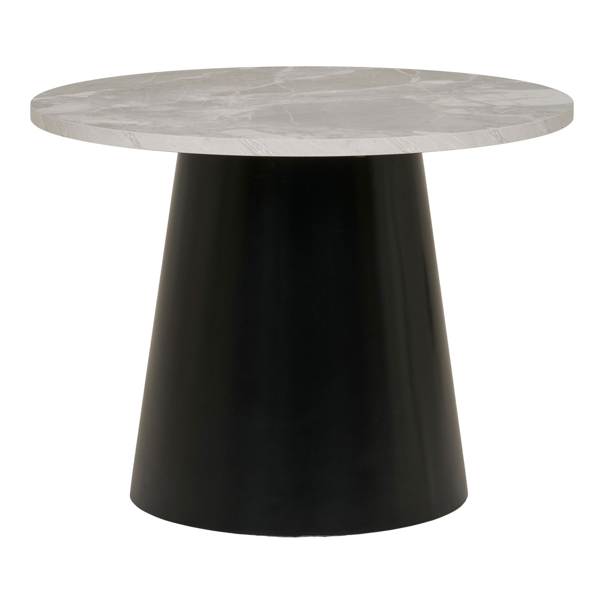 House Nordic - Brito salontafel - ronde salontafel marmerlook grijs zwart Ø60 cm als stijlvol middelpunt in woonkamer