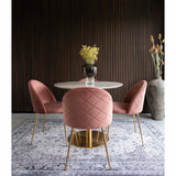 Geneve Luxe SET Keukenstoel/Eetkamerstoel Velvet Roze Brass Set van 2