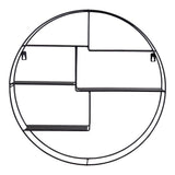 Genk Wandplank Zwart Rond