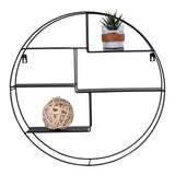 Genk Wandplank Zwart Rond