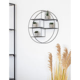 Genk Wandplank Zwart Rond