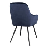 Harbo Eetkamerstoel Blauw Velvet Set van 2