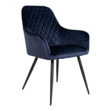 Harbo Eetkamerstoel Blauw Velvet Set van 2