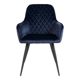 Harbo Eetkamerstoel Blauw Velvet Set van 2