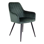 Harbo Eetkamerstoel Groen Velvet Set van 2