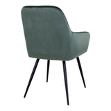 Harbo Eetkamerstoel Groen Velvet Set van 2