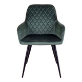Harbo Eetkamerstoel Groen Velvet Set van 2
