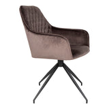 Harbo Eetkamerstoel Mushroom Velvet Draaibaar Set van 2
