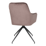 Harbo Eetkamerstoel Mushroom Velvet Draaibaar Set van 2