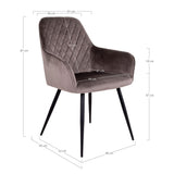 Harbo Eetkamerstoel Mushroom Velvet Set van 2