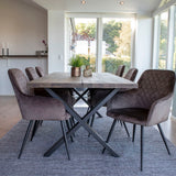 Harbo Eetkamerstoel Mushroom Velvet Set van 2