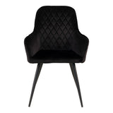 Harbo Eetkamerstoel Zwart Velvet Set van 2