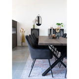Harbo Eetkamerstoel Zwart Velvet Set van 2