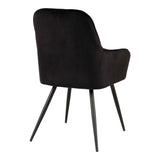 Harbo Eetkamerstoel Zwart Velvet Set van 2