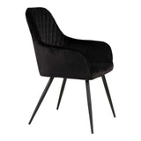 Harbo Eetkamerstoel Zwart Velvet Set van 2