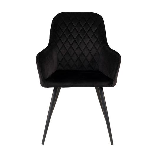 Harbo Eetkamerstoel SET Zwart Velvet Set van 2