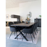 Harbo Eetkamerstoel Zwart Velvet Set van 2