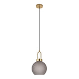 Luton Hanglamp Bol Smoke Glas Goud Detail