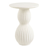 Newtown bijzettafel van House Nordic in wit fiberclay, rond blad met zachte matte finish voor minimalistisch interieur