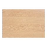 Close-up van slanke poten en afgeronde basis van Nikko bijzettafel in naturel MDF met grenen accenten door House Nordic