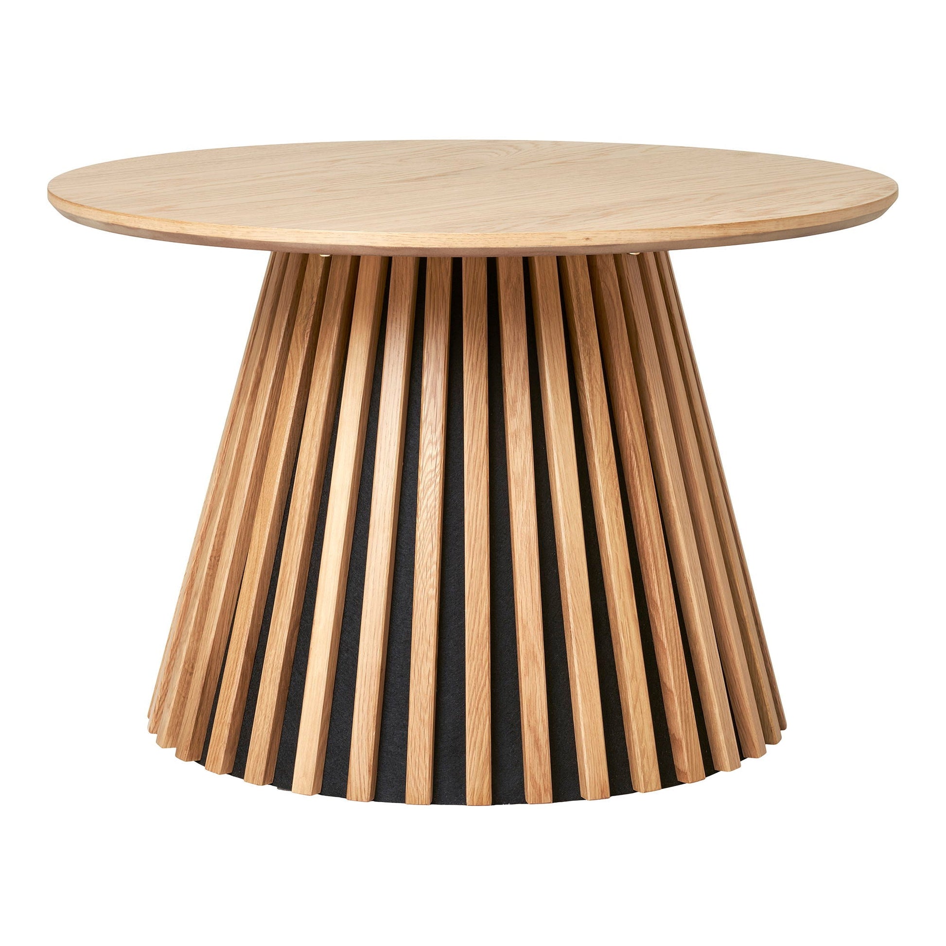 House Nordic Osaka Salontafel ronde naturel eikenfineer Ø70 cm met elegant Scandinavisch design, zachte rondingen en warme sfeer.