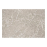 Close-up van de marmerlook decorfolie op de House Nordic Prague salontafel set, subtiele witte aders op warme beige ondergrond