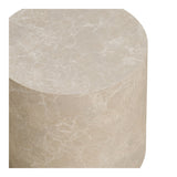 Prague Salontafels – Rond Beige Marmerlook Set van 2