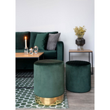 Bijzettafel Vita van House Nordic, 45 x 45 x 45 cm, met 2 cm dik eikenlook tafelblad en slank matzwart metalen frame.